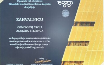Pohvalnica OŠ Alojzija Stepinca
