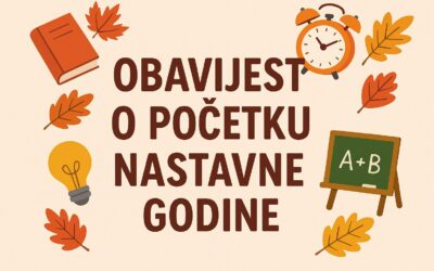 Obavijest o početku nastavne godine