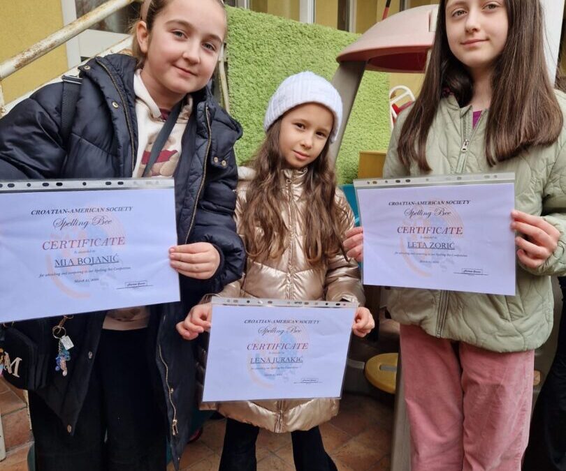 Prvo mjesto za našu Loru Kapović (5.a) na Spelling Bee natjecanju
