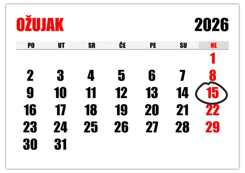 PODSJETNIK ZA PREDAJU ZAHTJEVA ZA UPIS