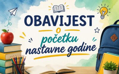 Obavijest o početku nastavne godine